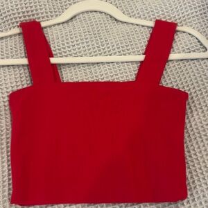 Beginning Boutique Bold Red Crop Top